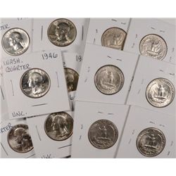 13 WASHINGTON QUARTERS (34,38-S,40,41-S,42-S,43-S,46,46-D,46-S,47,47-D,47-S,48-S