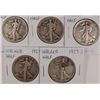 Image 1 : 5-1923-S WALKING LIBERTY HALF DOLLARS VG'S