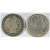 Image 1 : 1909-S FINE & 1910-S FINE BARBER HALF DOLLARS