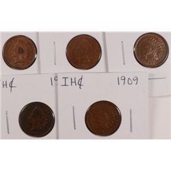 5-1909 INDIAN HEAD CENTS AVG CIRC