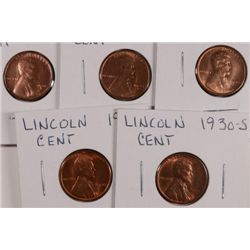 5-1930-S LINCOLN CENTS MS63+