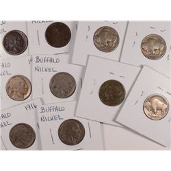 10-1916 BUFFALO NICKELS AVG CIRC