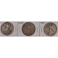 3-1919-D WALKING LIBERTY HALF DOLLAR "GRADING SET" (AG,GOOD,VG)