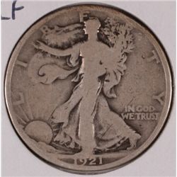 1921-D WALKING LIBERTY HALF DOLLAR VG