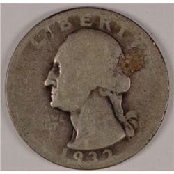 1932-S WASHINGTON QUARTER, AG