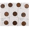 Image 1 : 10 LINCOLN CENTS (09,09 VDB,10,10-S,11,11-D,11-S,12,12-S,13) GOOD-VF