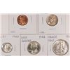 Image 1 : 1944 P BU YEAR SET ONE CENT, FIVE CENT, TEN CENT, QUARTER, HALF DOLLAR