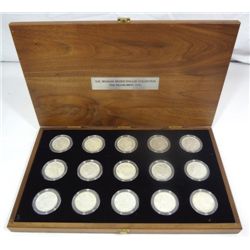 MORGAN DOLLAR SET IN WOODEN BOX: 1878-S MS60, 1880-S MS62, 1881-S MS62, 1883-O