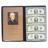 Image 2 : ( 2 )  UNCUT SHEETS OF 4 2003 $2.00 U.S. NOTE,  1 SHEET EACH IN PORTFOLIO