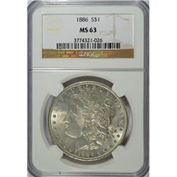 1886 Morgan Dollar NGC MS63