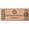 Image 1 : 1864 $2 CONFEDERATE STATES OF AMERICA NOTE CU
