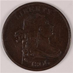 1806 HALF CENT VF+