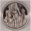 Image 1 : SEPT 11th PATRIOTIC SCENE ON A ONE OUNCE .999 SILVER ROUND