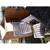 Image 1 : (2) teak folding chairs & plywood storage cabinet
