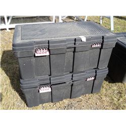 (2) Plastic lock boxes 33" x 19" x 13" high