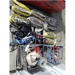 Bottle Jack, Chain, Ratchet Straps, Boomers