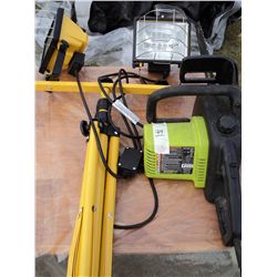(1) light stand & Electric chain saw