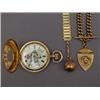 Image 1 : A masonic half hunter pocket watch by The Lancashire Watch Co. Ltd. in gold plated case, the whit...