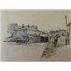William Lionel Wyllie (1851-1931): Canal scene with buildings, pencil, signed, 15cm x 24cm (6'' x...