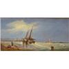 Image 1 : E Watts (19th/20th Century): Shipping off the coast, pair, on canvas, signed, 29cm x 60cm (11.5''...