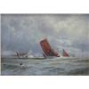 Image 1 : Albert George Strange (1855-1917): Shipping off the coast, on canvas, signed 24cm x 34cm (9.5'' x...