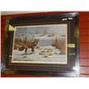 Image 2 : FRAMED LIMITED EDITION PRINT "WINTER HUNT - MARLA WILSON