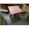 Image 1 : PINK WOODEN STOOL