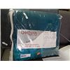 Image 1 : WOOL BLEND BLANKET - QUEEN - GREEN - NEW