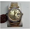 Image 1 : Mens Rolex Presidential, 18kt Yellow Gold with diamond bezel and diamond markers. Custom diamond bez