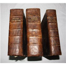 "Set of 3 Law Books ""Status Equestris"" from the Knights of the House of Hasburg. Written and dated