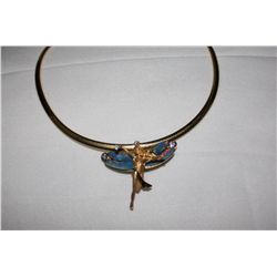 "Carrera y Carrera 18kt gold ""Fairy"" with diamond and opal inlay.