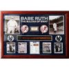 Image 1 : "Babe Ruth Collage with Personal Check written to Claire Ruth(Wife) and 1930's Ruth Hanna Batrite Ga