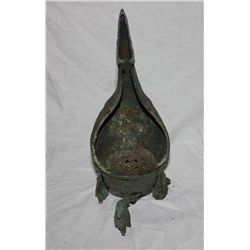 16th Century bronze Conch with stand sculpture. Valued $950
