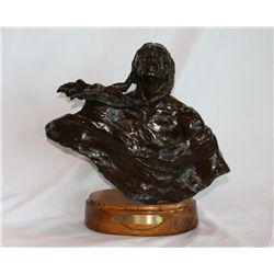 "Vic Riesau ""Windsong"" Original Bronze Sculpture. 1/30, 1978. 11""x13"" on Base. "