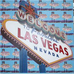 "Steve Kaufman (1960-2010) ""Welcome to Fabulous Las Vegas-36Signs"".4FT. X 4FT. Retails $8,500."