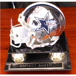 DALLAS COWBOYS SIGNED MINI HELMET BY EMMITT SMITH W/ C.O.A