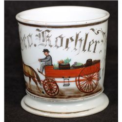 Occupational Shaving Mug=Vegetable Vendor Wagon