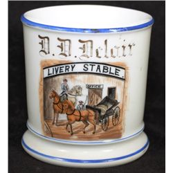 Occupational Shaving Mug=Livery Stable