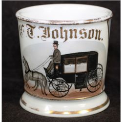 Occupational Shaving Mug= Horse Drawn Taxi/Carriag