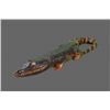 Image 1 : Wood Carved Alligator, Native American   (Size:  See