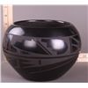 Image 7 : Carmelita Dunlap Medium Black on Black Pottery, signed.
