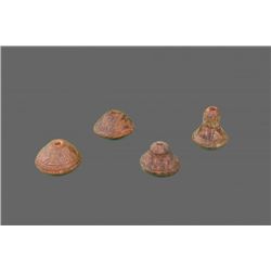 Rare Pre-Columbian Husos Collection of 4.  One of the