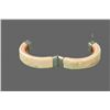 Image 6 : Early 1900's Ivory Tusk with Silver Bracelet.   (Size: