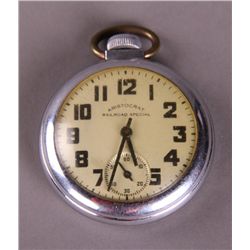 Aristocrat  Railroad Special Pocket Watch.  Backside