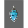 Image 1 : Silver and Turquoise Arrowhead Pendant