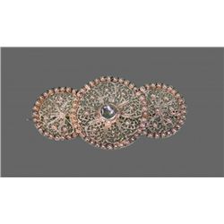 Silver Filigrana Antique Pendant.  Cluster of 3