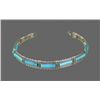 Image 1 : Silver and Turquoise Bracelet   (Size:  See Last Photo