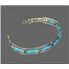 Image 2 : Silver and Turquoise Bracelet   (Size:  See Last Photo