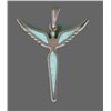 Image 1 : Silver and Turquoise Angel Pendant (Stamped 925)