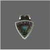 Image 2 : Silver and Turquoise Triangular Pendant (Stamped 925)